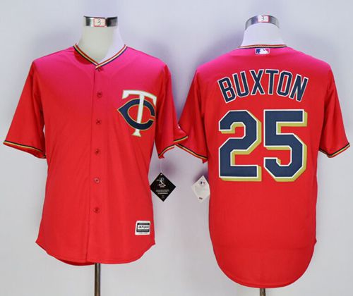 Twins #25 Byron Buxton Red New Cool Base Stitched MLB Jersey - Click Image to Close